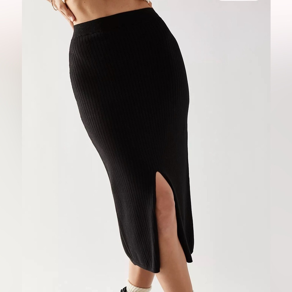 Free People Skyline Ribbed Midi Skirt
